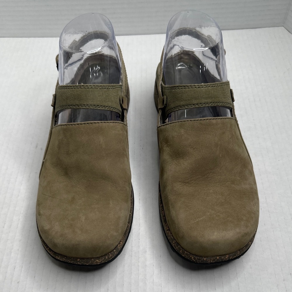 Teva Ventura Women's Clogs Sz 7 Tan Nubuck Suede Sling Back Adj.‎ Strap Casual - Picture 2 of 8